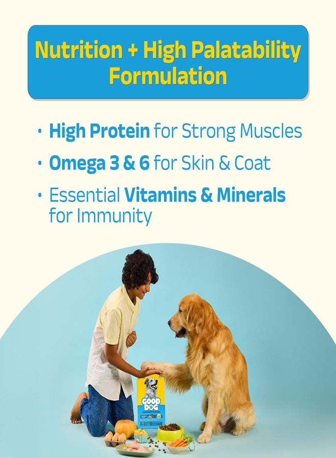 Good Dog Adult Dry Dog Food | Oven Baked | Real Chicken & Eggs | 1 Kg | High-Protein | High Palatability | Nutritionally Formulated with Vitamins & Minerals | Indian Herbs | Suitable for All Breeds - Image 5